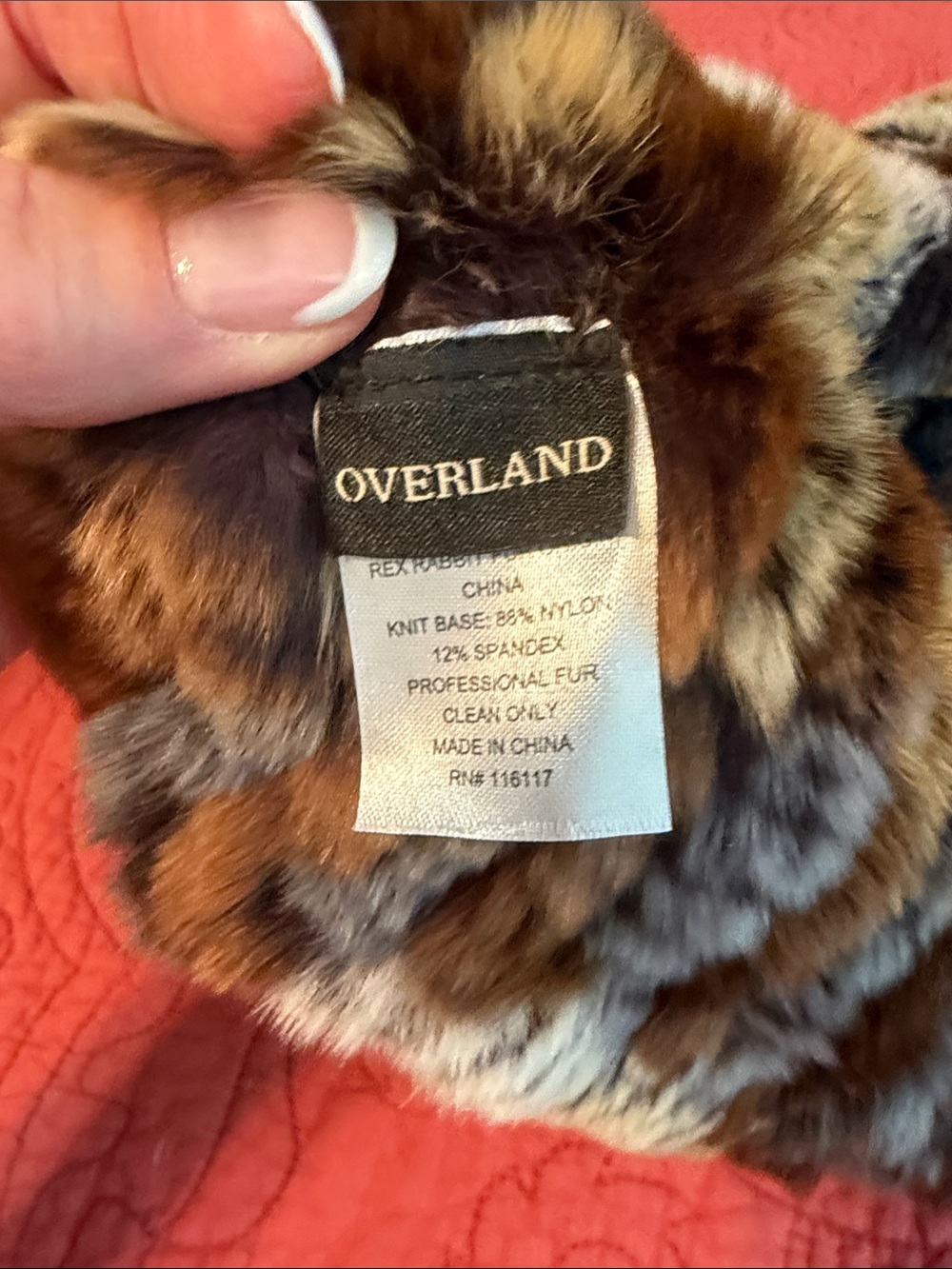 Plush Multi-Brown luxuriously soft Fur Infinity Scarf - Picture 4 of 5